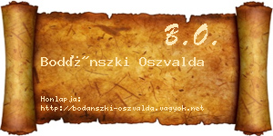 Bodánszki Oszvalda névjegykártya